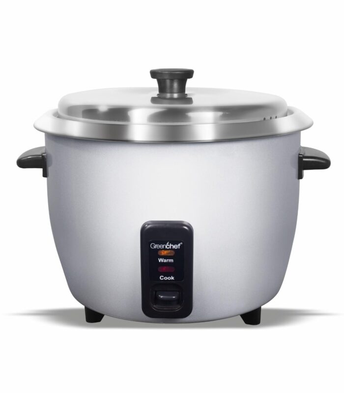 Greenchef STARC Electric Rice Cooker 1.8 Litre Capacity Stainless Steel Single Bowl Automatic Electric Rice Cooker Comet (SS Cooking plate, Measuring Cup, Scoop)