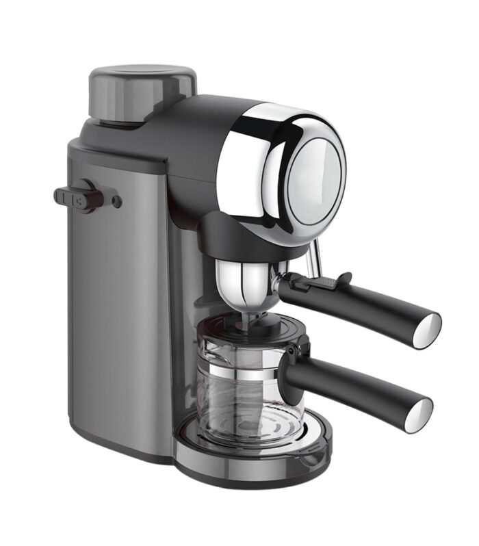 KAFF VIENNA 800 Watts Espresso, Cappuccino and Latte Coffee Maker, Glass Carafe Jar, 750W, with Automatic Pressure-Release, Over-Heat and Over-Pressure Protecting Device (Black)