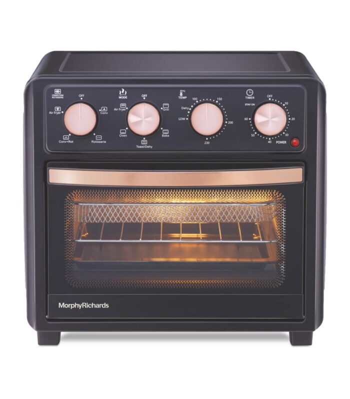 Morphy Richards AirCrisp 25 Litre Air Fryer Oven| In built Air Fryer and OTG| Capacity - 25L|Product Warranty - 2 Years|Black and Rose Gold