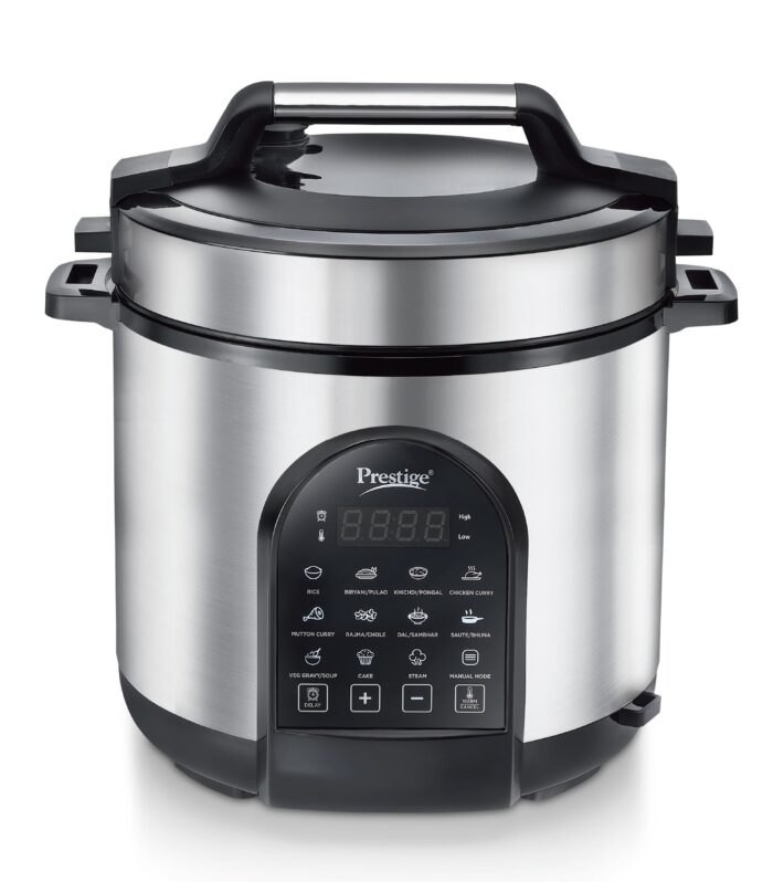 Prestige 6.0L Smart Cook Electric Cooker| 11 Pre-Set Indian Menu| Low Energy Consumption| Stainless Steel Bowl