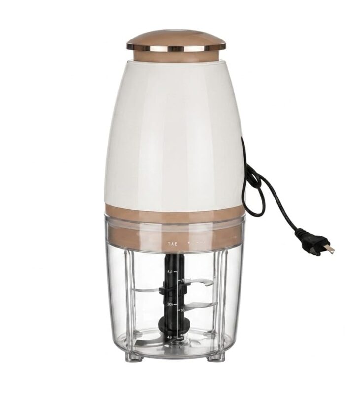 Electric Vegetable Chopper for Kitchen 700ml | 350W One-Touch Food Processor | 4 Stainless Steel Blades | Chopper for Onion, Garlic, Vegetables, Fruits, Nuts, & Baby Food | Low Noise | Easy to Clean