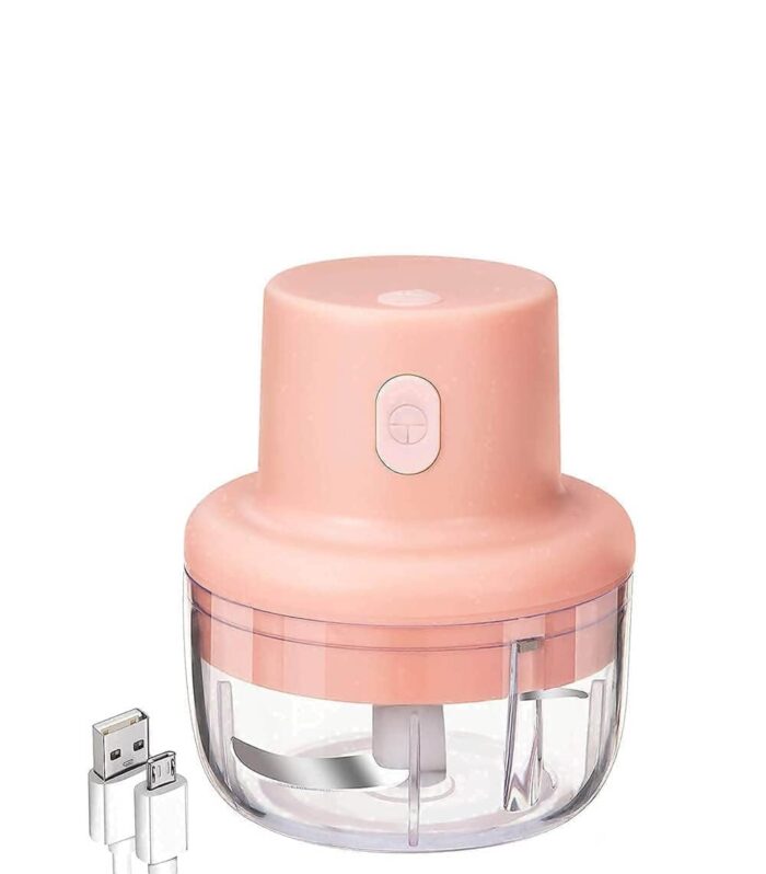 HISORIYA Electric Mini Garlic Chopper Mixer, Fruit-Vegetable Cutter Supplement Machine Blender, USB Rechargeable Electric Chopper for Fruit, Vegetable, Onion, Garlic - Food Cutter