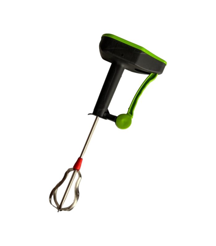 Hand Power Whisk Mixer with Stainless Steel Beater, Green
