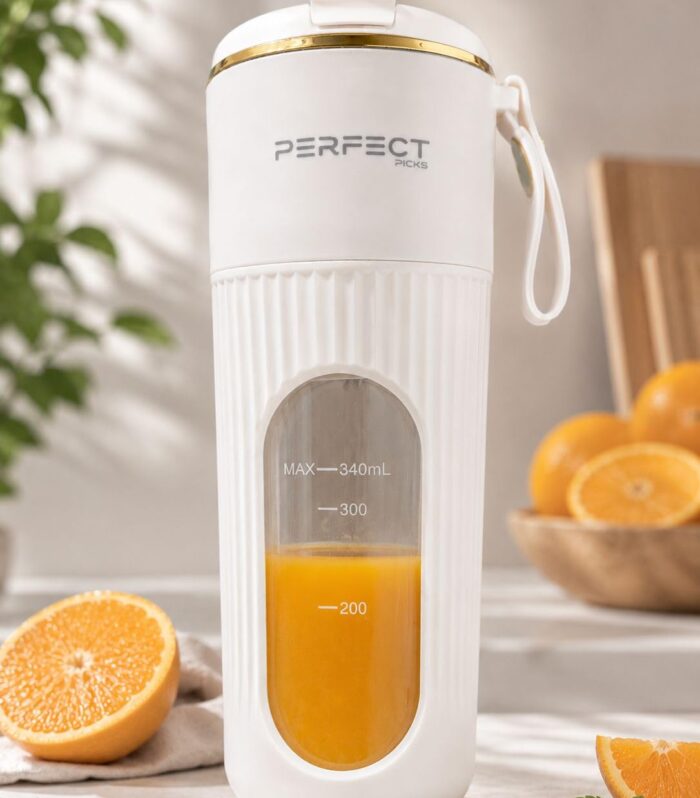 Mini Portable Juicer Blender with LED Display | 14-Blade USB Rechargeable Personal Smoothie Maker for Shakes, Juices & Baby Food | Easy Clean Travel Mixer Bottle 340ml