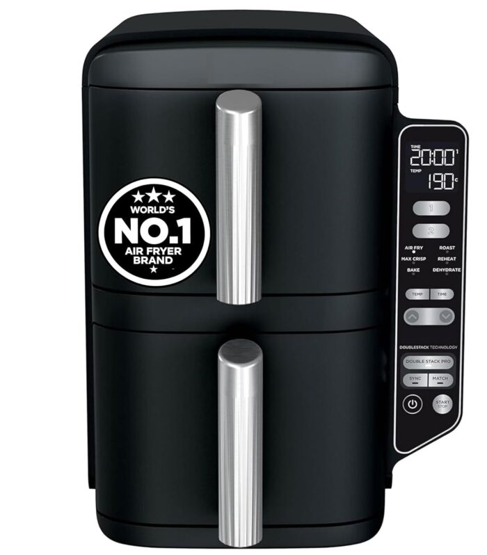 Air Fryer SL300IN, Black, 7.6L Family Size Vertical Design