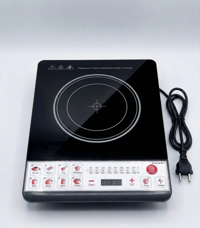 JBJ Multifunction Induction Cooker, Model M13, 2000 Watts, Black
