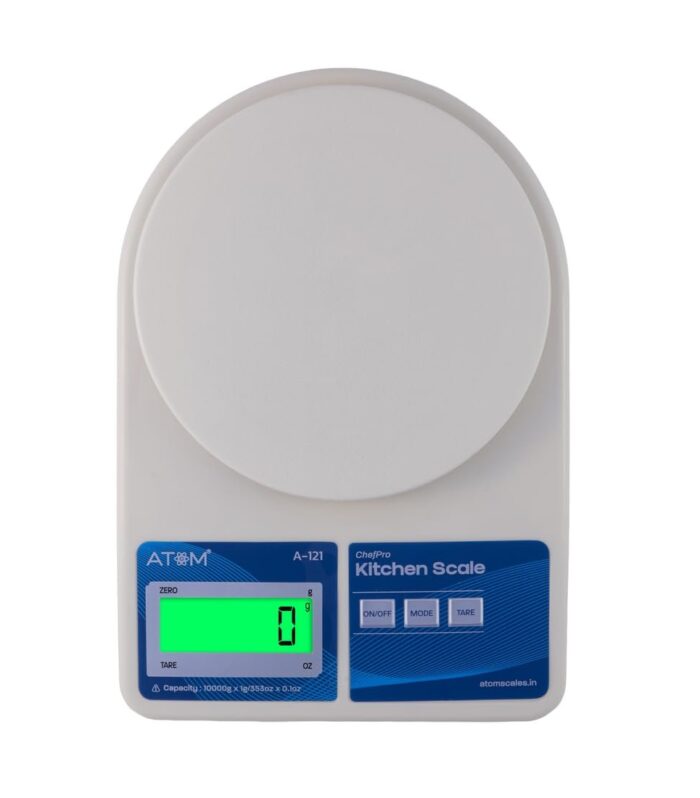 ATOM/Aliston K1 Series A121/SF-400 Digital Weighing Machine/Scale (10kg, 1g accuracy) High Precision Scale for Food with Large LCD Display, Tare Function Multi weighing mode-g, oz For Home, Kitchen