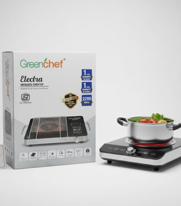 Infrared Induction 2200W with Grill Rack | Infrared Glass Top | Touch Control | Auto-Off Safety | 3 Cooking Modes For All Cookware | Black