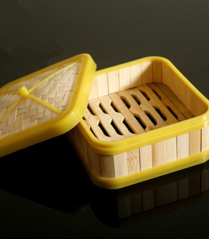 Generic Kitchen Bamboo Steamer Basket Asian Food Steamer for Dim Sum Dumpling 5 inch
