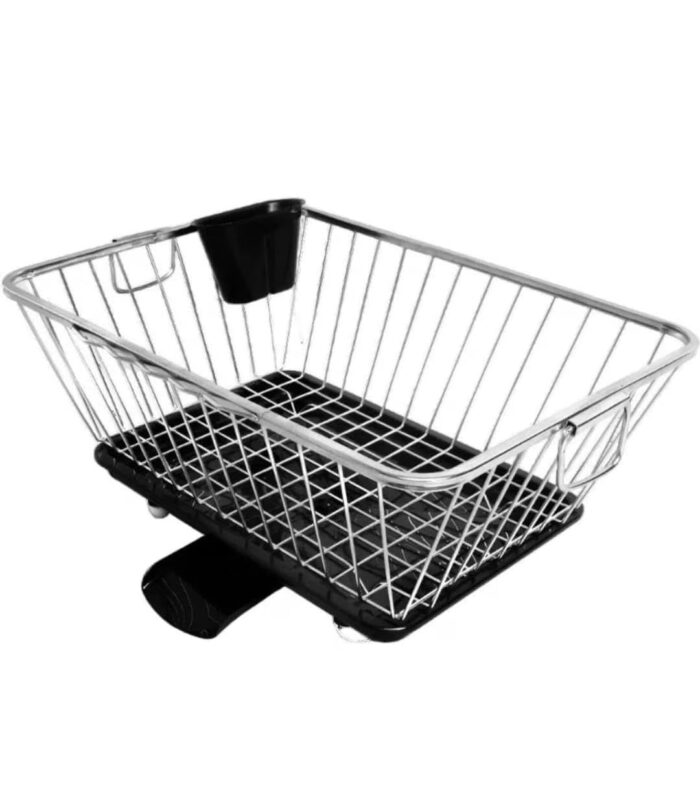 Dish Drainer Basket for Kitchen | Utensil Stand for Kitchen | Dish Drying Rack with Drainer Bartan Stand Dish Rack with - 360 Degree Rotation, Dish 1