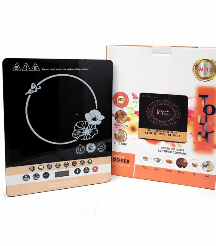 Portable 2000W Induction Cooktop with Smart Touch Controls & LED Display – Fast Heating, Energy Efficient Tabletop Electric Stove for Kitchen Cooking