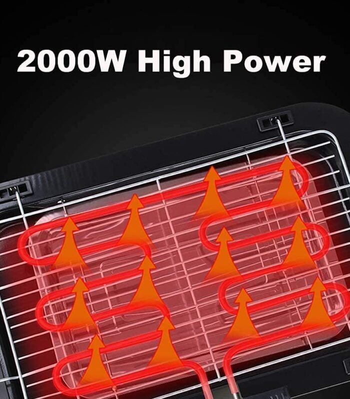 Electric Barbecue Grill Smokeless 2000 W With Stand Indoor Outdoor Portable Table BBQ for Camping Outdoor Garden Fire Pit | bbq grill