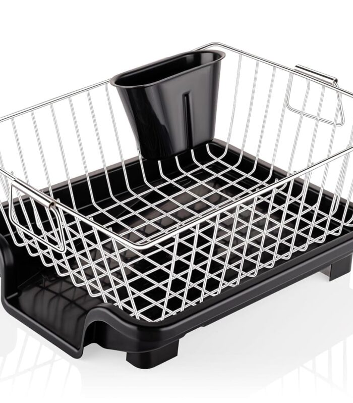 Dish Rack Utensils Basket Drainer & Dish Drainer Basket forKitchen/Utensil Stand forKitchen/Dish Drying Rack with Drainer/Bartan Stand/Dish Rack for Kitchen