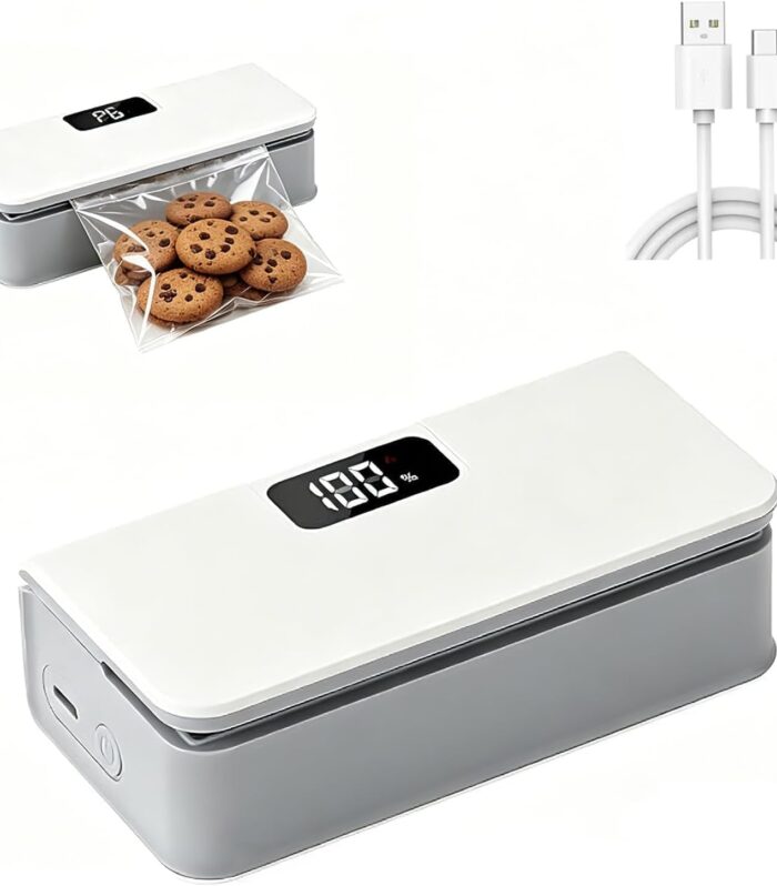 Mini Magnetic Vacuum Sealer Machine – Compact Battery‑Powered Sealing Device, Multicolor Plastic Construction, Standard Size, One‑Piece Pack – Quick Freshness Lock for Food, Snacks, and Leftovers