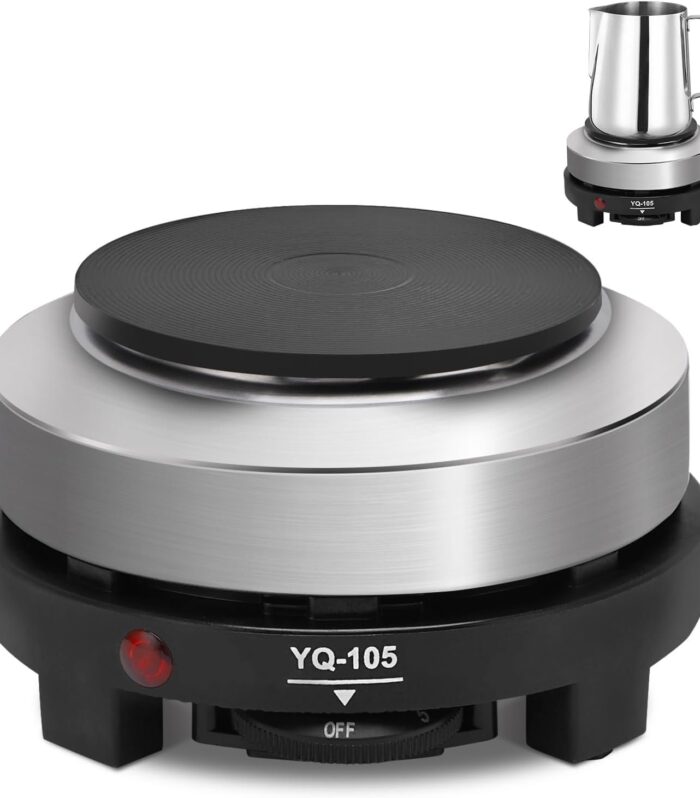 500W Mini Electric Stove Portable Hot Plate Coffee Heater Compact Electric Burner Temperature Control Tea Coffee Milk Heating Travel Home Kitchen YQ-105 Stove