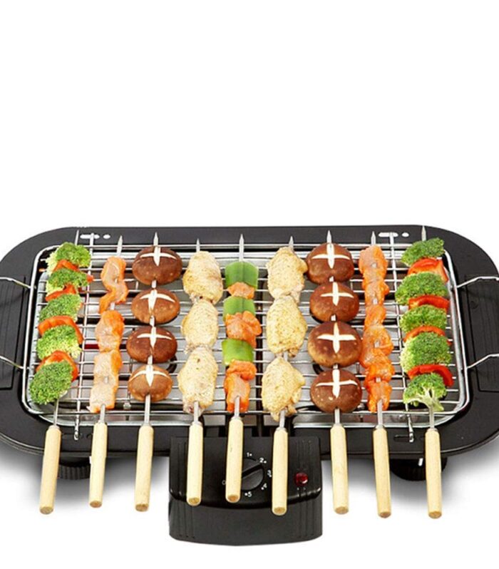 2000W Electric Barbeque Grill for Indoor Home & Outdoor Picnic with Smokeless Portable Adjustable Temperature Control | BBQ Griller for Fish & Paneer Tikka, Non-Veg Platter, Chicken Seekh Kabab