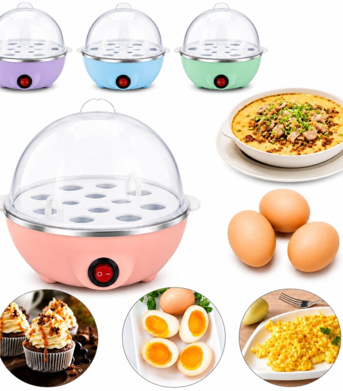 Electric Egg Boiler | 350 Watt | Boils Upto 7 Eggs | Automatic Operation, 3 Boiling Modes | Overheat Protection | Stainless Steel Heating Plate, Measuring Cup | 75ml | Randomcolor