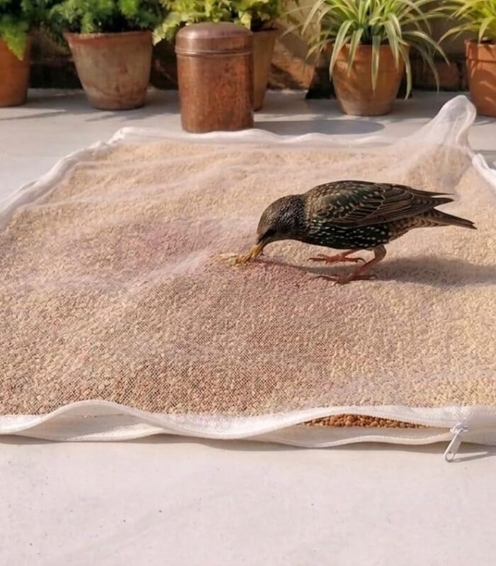 Food Drying Net 28 x 38 Inch Large Hanging Food Dehydrator Net for Drying Fruits, Vegetables, Herbs, Spices, Chilies, & Homemade Food, Multi Layer Hanging Drying Rack for Kitchen,