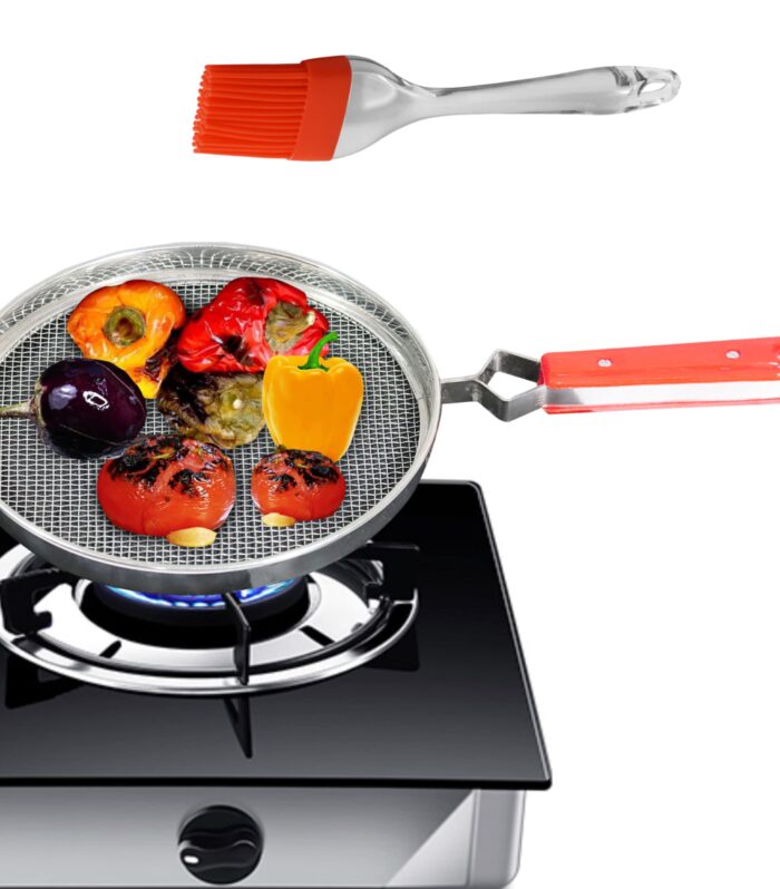 pulka Grill for Gas Stove, phulka Grill, Jali for Kitchen Cooking, papad Roaster, roti Grill, brinjal Roaster, baigan bharta Grill, roti Jali Steel mesh Griller