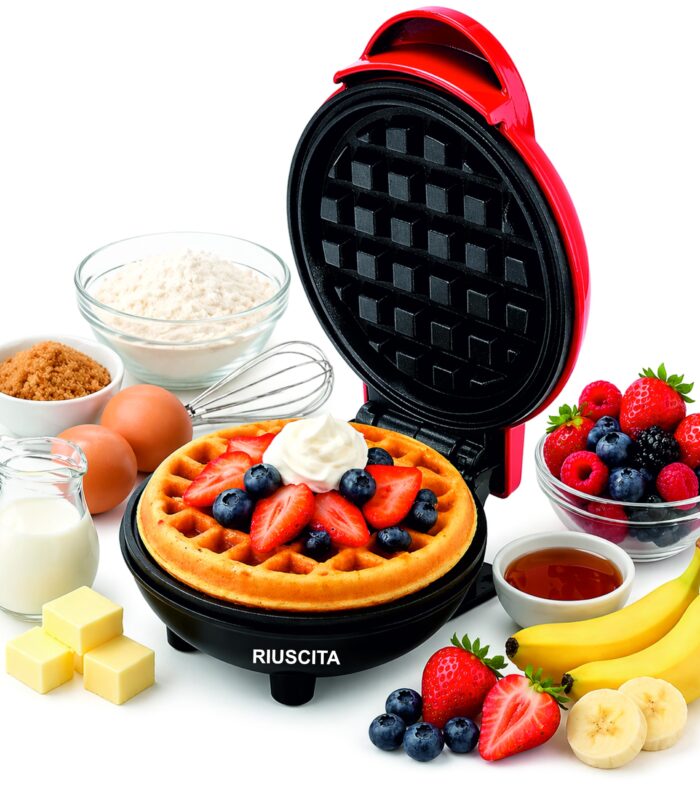 2026 Waffle Maker 3-in-1 Waffle Iron Machine | 4 Inch Non-Stick Waffle Machine for Home | Sandwich, Pancake & Dessert Maker | Breakfast Maker | Easy to Clean Electric Waffle Maker Kitchen Appliance