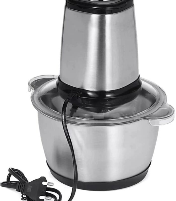 Electric chopper Stainless Steel Electric Meat Grinders with Bowl 250W Heavy for Kitchen Food Chopper, Meat, Vegetables, Onion , Garlic Slicer Dicer, Fruit & Nuts Blender (2L, 250 Watts)