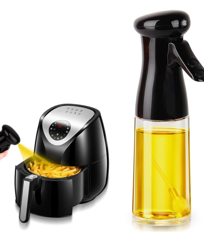 Oil Sprayer for Cooking, Olive Oil Sprayer Mister Spray Bottle - Glass Oil Spritzer Dispenser Bottles Kitchen Gadgets Accessories for Air Fryer for Salad, Making,Baking, Frying