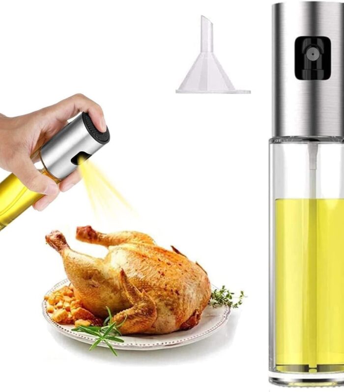 Premium Olive Oil Sprayer For Cooking, 1 Pack Food-Grade Olive Oil Spray Bottle With 304 Stainless Steel, 100Ml ölsprüHer für Speiseöl,ölsprüher für Heißluftfritteuse