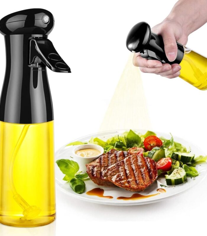 Oil Sprayer For Cooking, 210Ml Glass Olive Oil Sprayer Mister, Spray Bottle, Kitchen Gadgets Accessories For Air Fryer, Canola Spritzer, Used For Salad Making